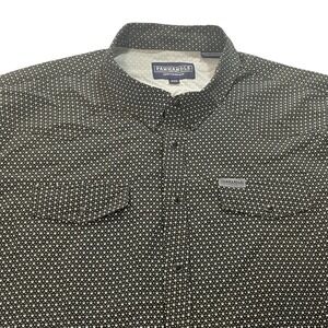 Panhandle Performance Mens XXL Black Geometric Western Pearl Snap Shirt Stretch